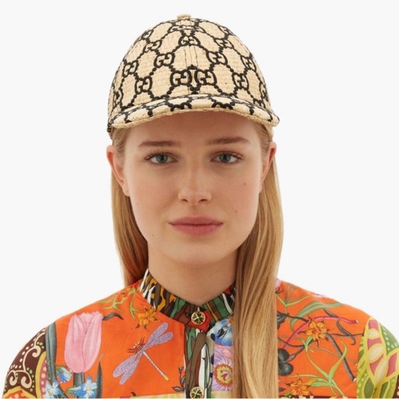 Gucci Raffia GG Monogram Raffia Hat - Picture 2 of 11